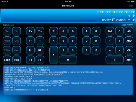 BinHexDec - Programmers Calculator
