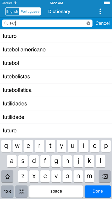 Screenshot #2 pour English to Portuguese, Portugues to Eng Dictionary