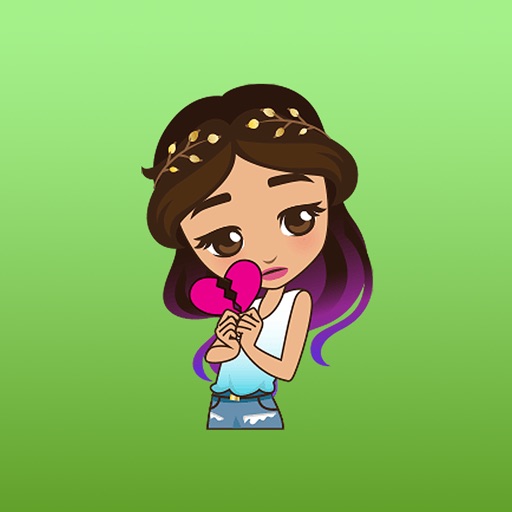 Amelia The Colorful Girl Stickers iOS App