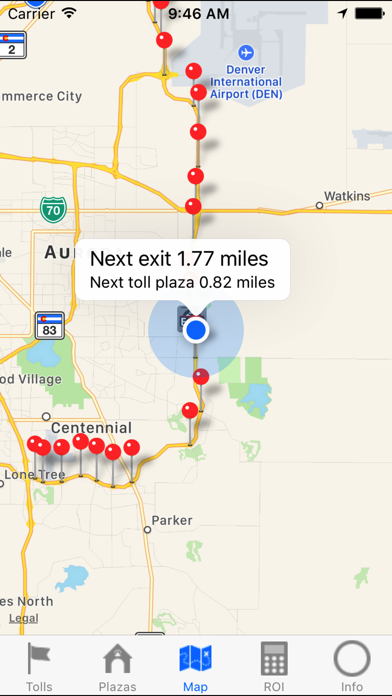 Denver E-470 Toll Road 2017 Screenshot