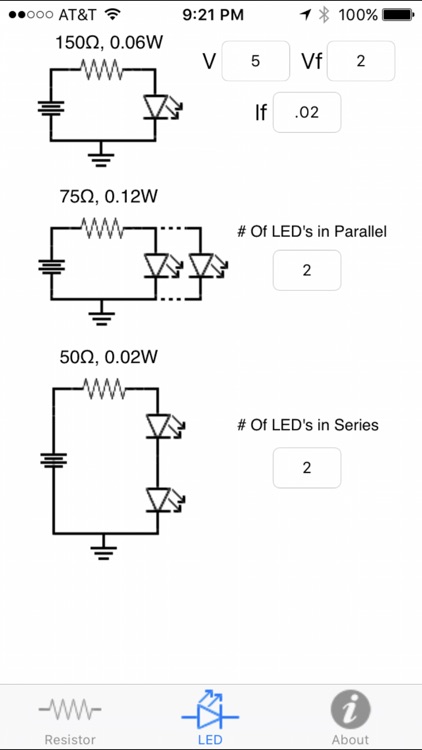 Resistor Color Code w/LED Calculator