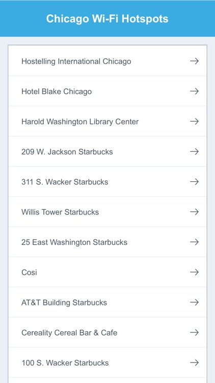 Chicago Wifi Spots