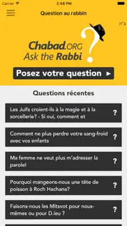 questions au rabbin iPhone Captures Décran 1
