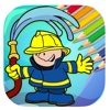 Coloring Book Hero Fireman Game For Children