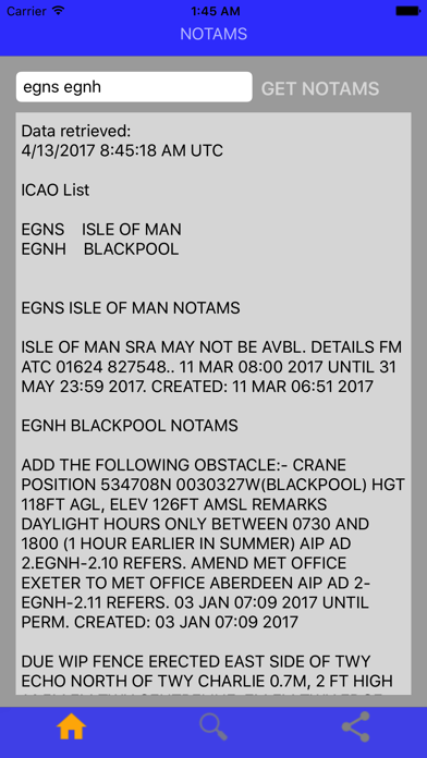 Screenshot #1 pour Just.NOTAMS