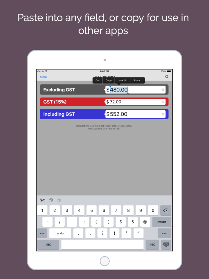 GST Kiwi - New Zealand Goods and Services Tax Calc