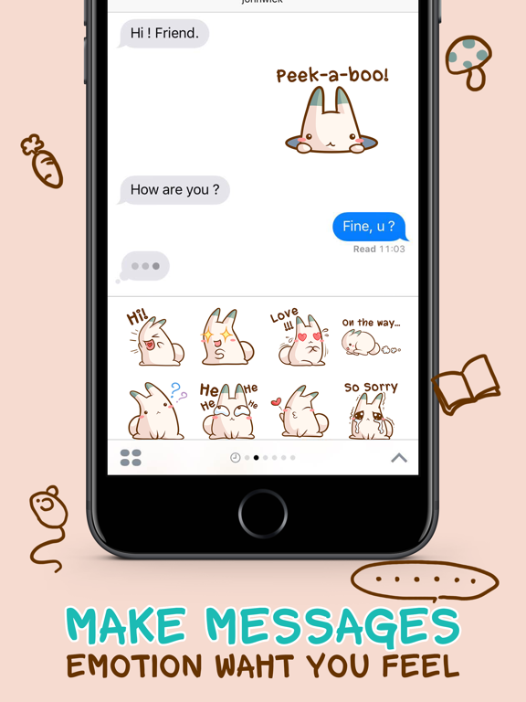 Screenshot #5 pour ฟองจัน สติกเกอร์ สำหรับ iMessage ฟรี