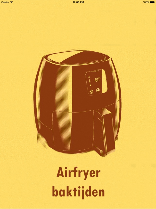 Airfryer Baktijden in de App Store