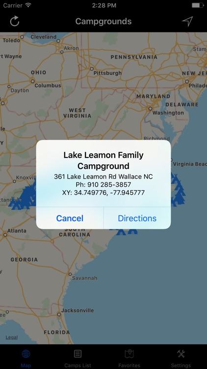 North Carolina – Campgrounds & RV Parks