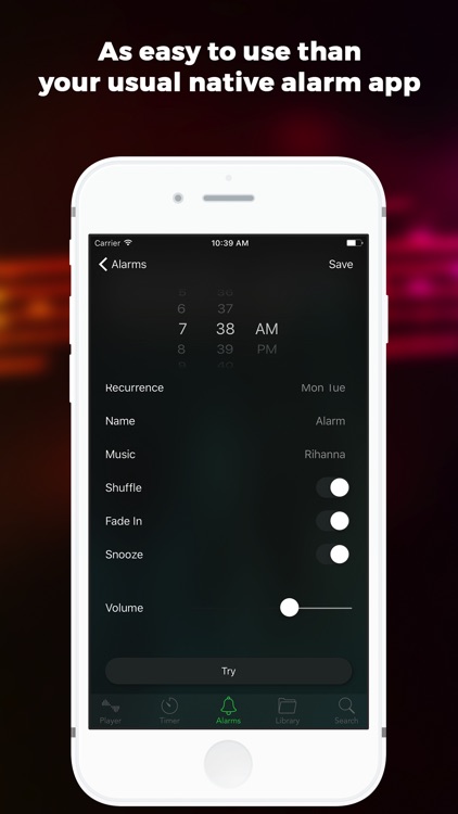 Wazer - Wake up alarm clock for Deezer screenshot-3