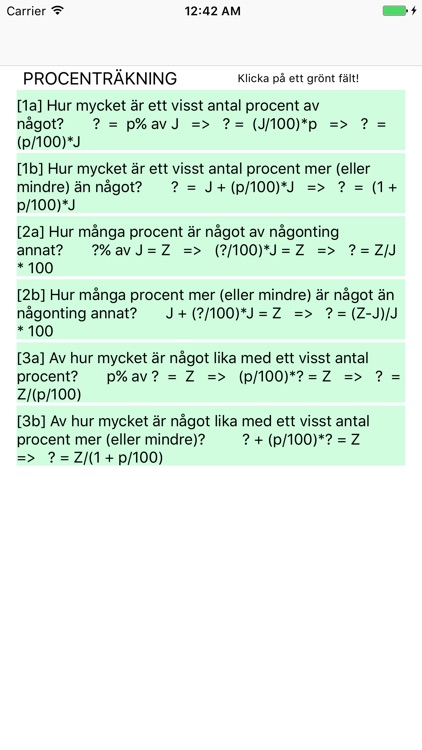 Procentmatematik - percent calculator
