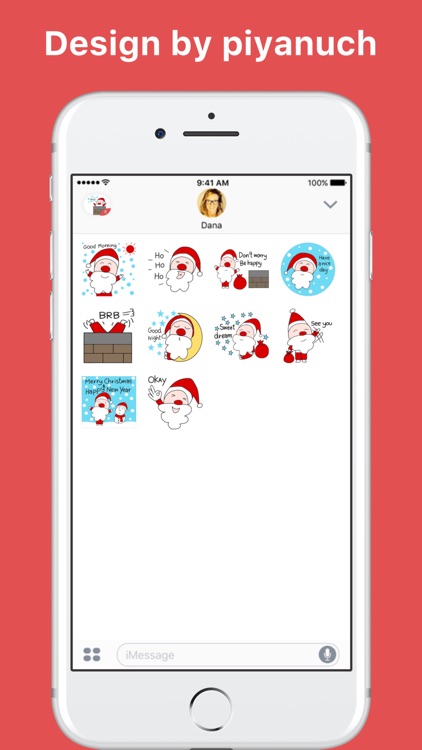 Santa stickers by piyanuch rattanamangkalanon