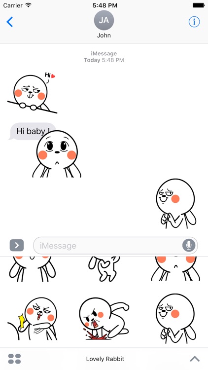 Crazy Bunny Animated Stickers