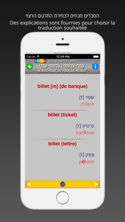 HEBREW - FRENCH v.v Dictionary