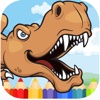 Dino World Park Coloring Jurassic Dinosaur Kids HD