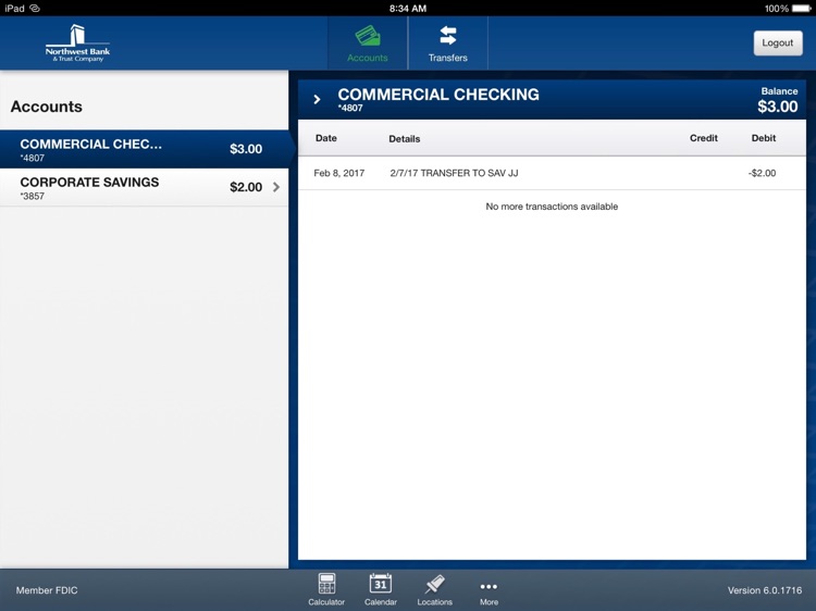 Northwest Mobile Bank for iPad