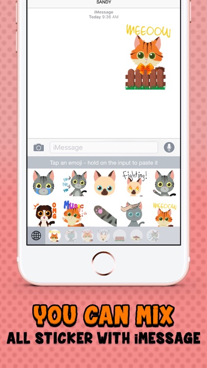 Cat & Kitten Stickers Emoji Keyboard Animal Themes