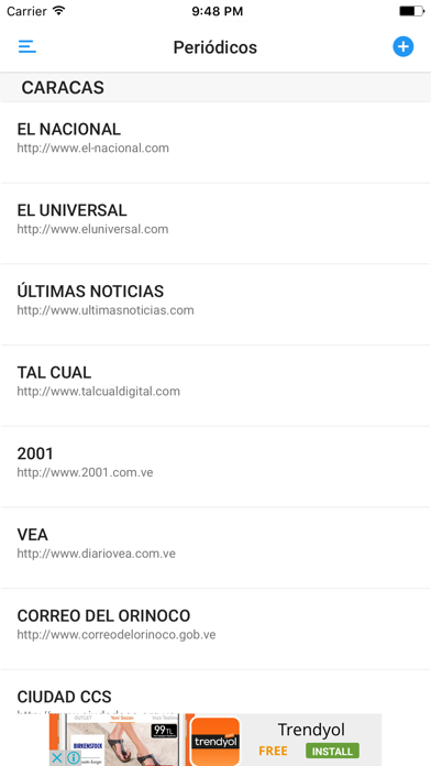 PERIÓDICOS y REVISTAS de VENEZUELA iPhone screenshot 4 - News app