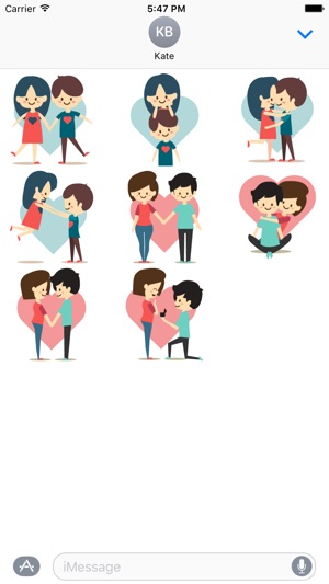 Loving Couple Stickers for iMessage(圖2)-速報App