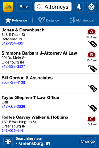 ETC Yellow Pages screenshot 3