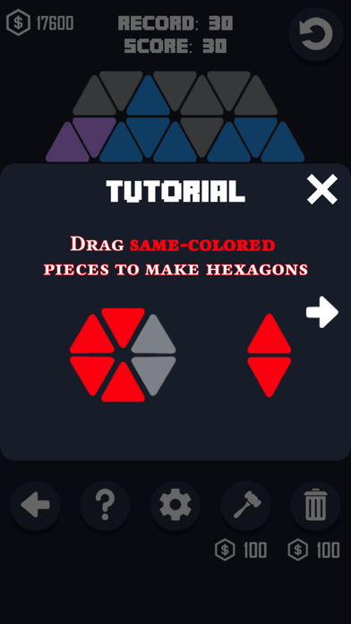 Screenshot #3 pour Make Hexagon - Merge Six Hexa