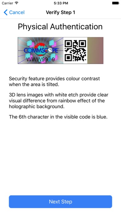 COMMSCOPE PRODUCT VERIFICATION SYSTEM 1.0.17.8071 IOS