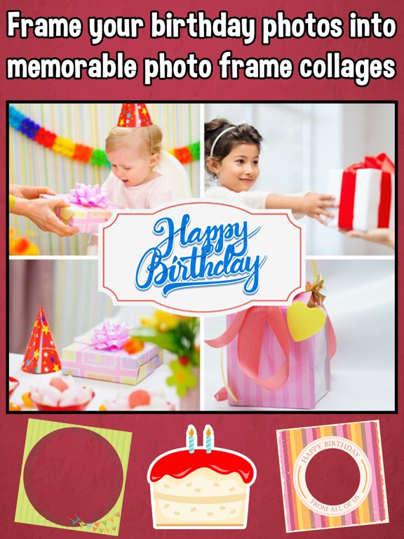 Screenshot #5 pour Birthday Collage Frames Photo Editor