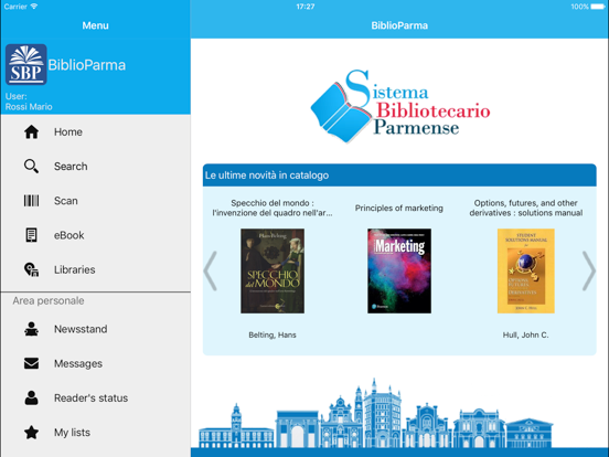 BiblioParma iPad screenshot 1 - Book app