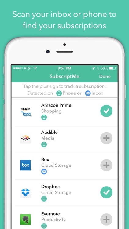 SubscriptMe: bill tracker
