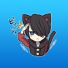 Aoji The Black Cutie Cat Girl Stickers