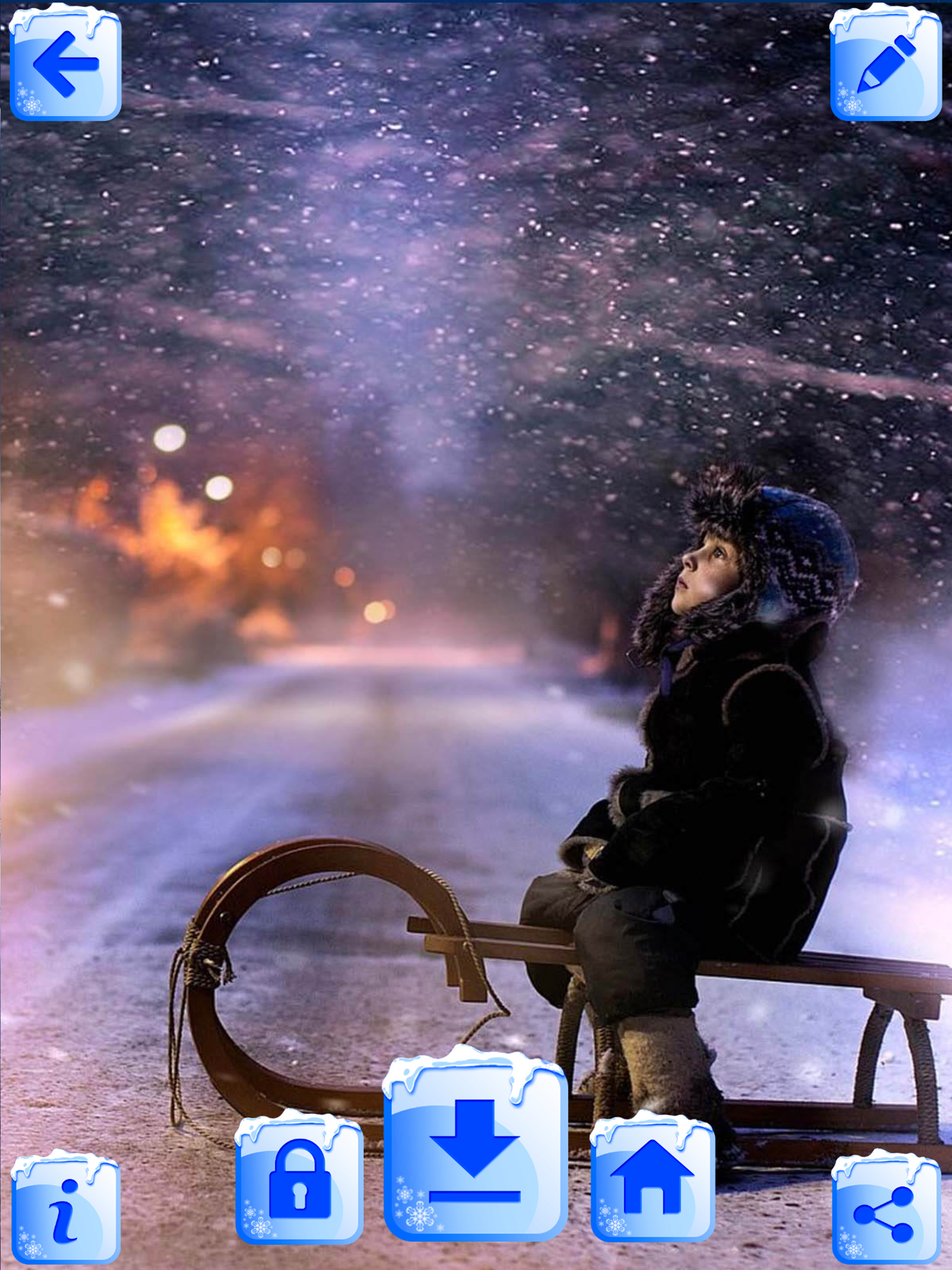 Snow Night Wallpaper HD – Winter Background Themes screenshot 10