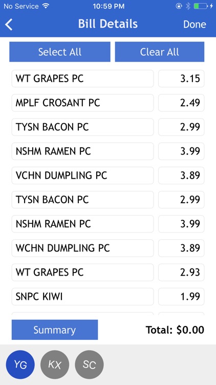Split! - Split your receipts