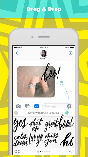 Say It With Brush Lettering stickers by iamlynati(圖3)-速報App
