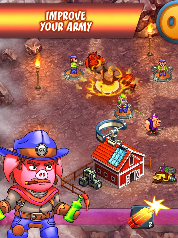 Screenshot #6 pour Hogs Wars (TD) - Tower Defense Wars