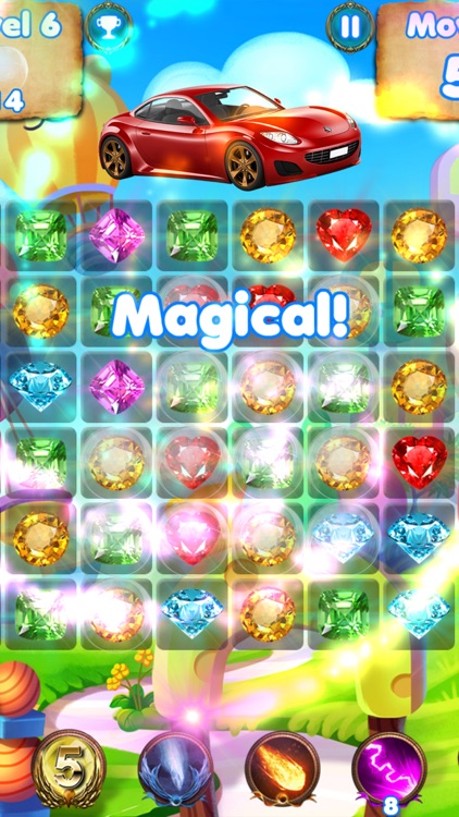 Car Games Puzzle Match - pop cute gems and jewels screenshot-3