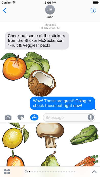 Fruit & Vegetable Stickers Screenshot