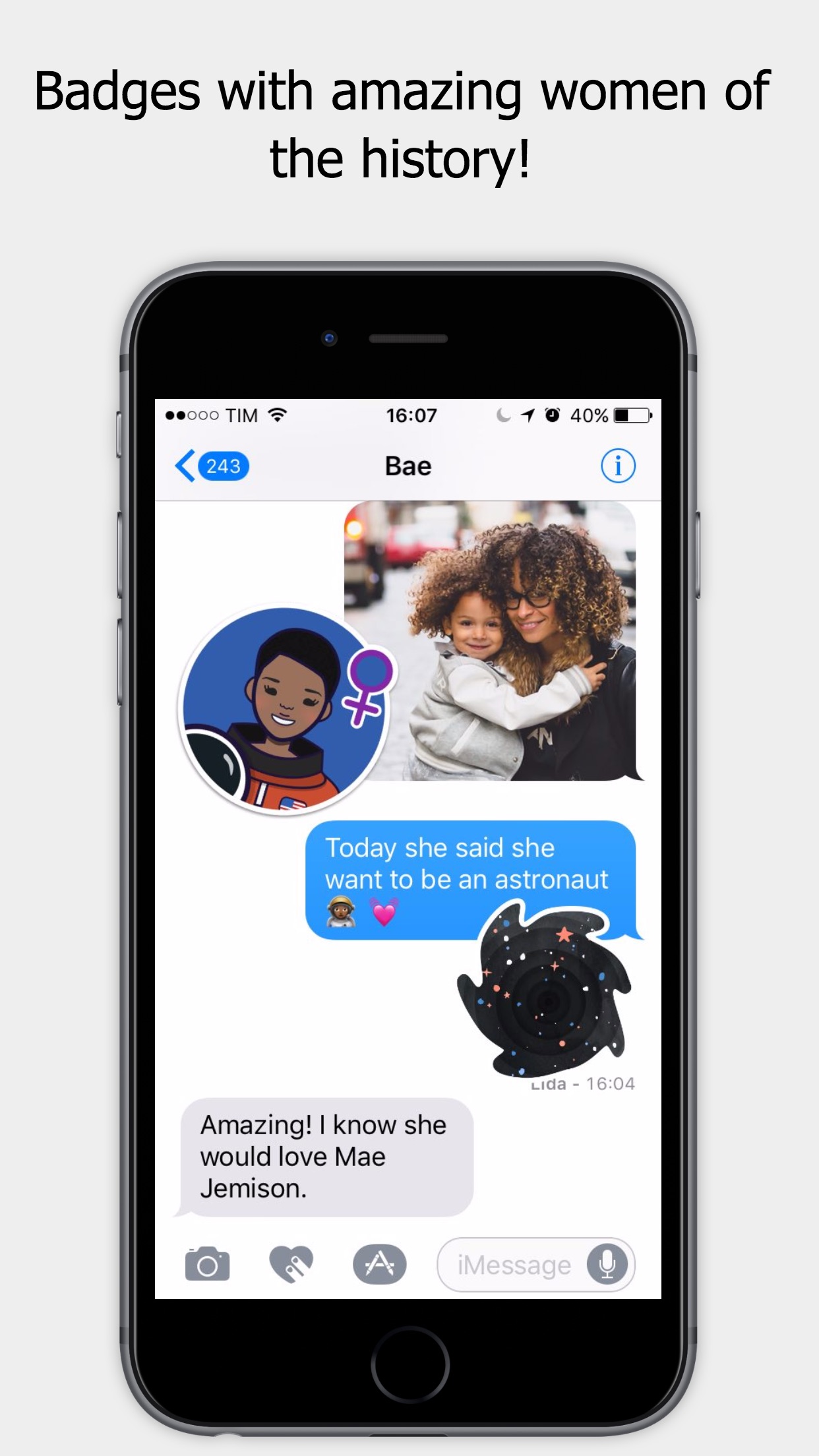 Screenshot do app Inspiring Women Stickers