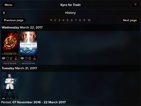 Kyra for Trakt: Movies edition screenshot 4