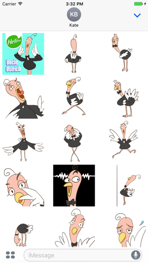 表情貼紙 Hellowe Stickers: Uncle Ostrich(圖2)-速報App