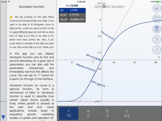 Screenshot #4 pour Gompertz function graphing calculator and fitter