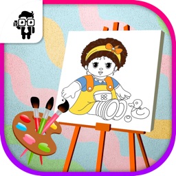 Doll Kids Coloring Book