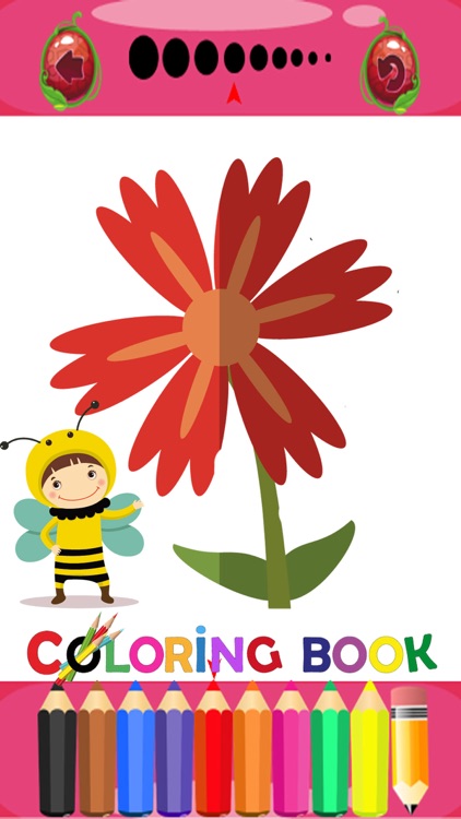 Flower Painting Coloring Page Flower For Preschool screenshot-3