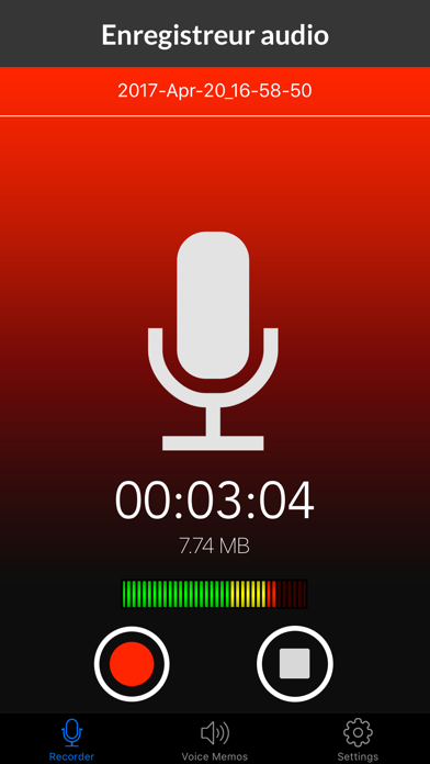 Screenshot #1 pour Voice Recorder & Audio Memo +