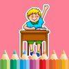 School Coloring Book for Children: Learn to color - Phu Vang