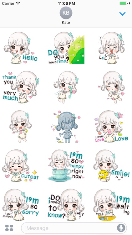 Penelope Naughty Girl English Stickers