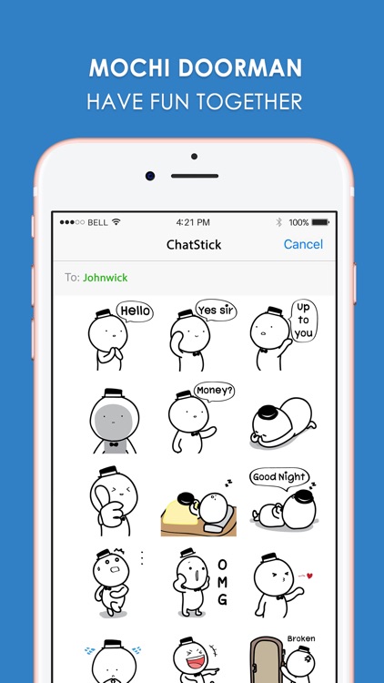 Mochi Doorman Stickers for iMessage Free