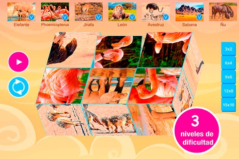 Smart Cubes: African animals puzzle games for kids screenshot 2