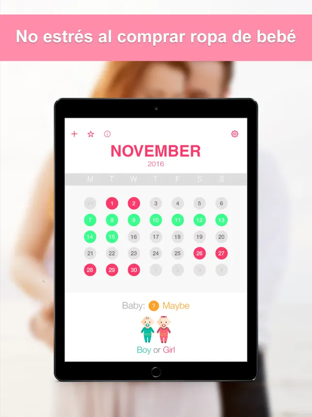 Screenshot 5 Fertilidad y embarazo calendario mensual iphone
