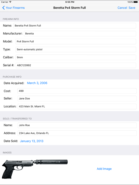 Screenshot #5 pour GunRecords