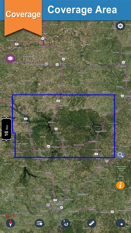 Truman Reservoir & Lake Ozarks gps offline charts